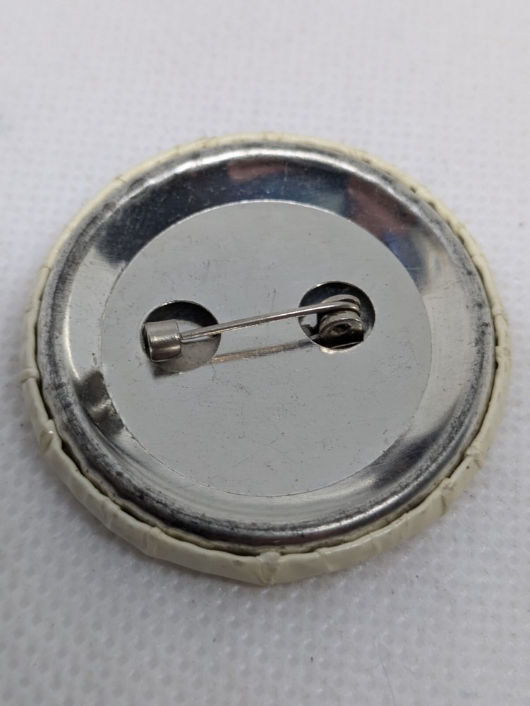American Flag Button on White Background Pin