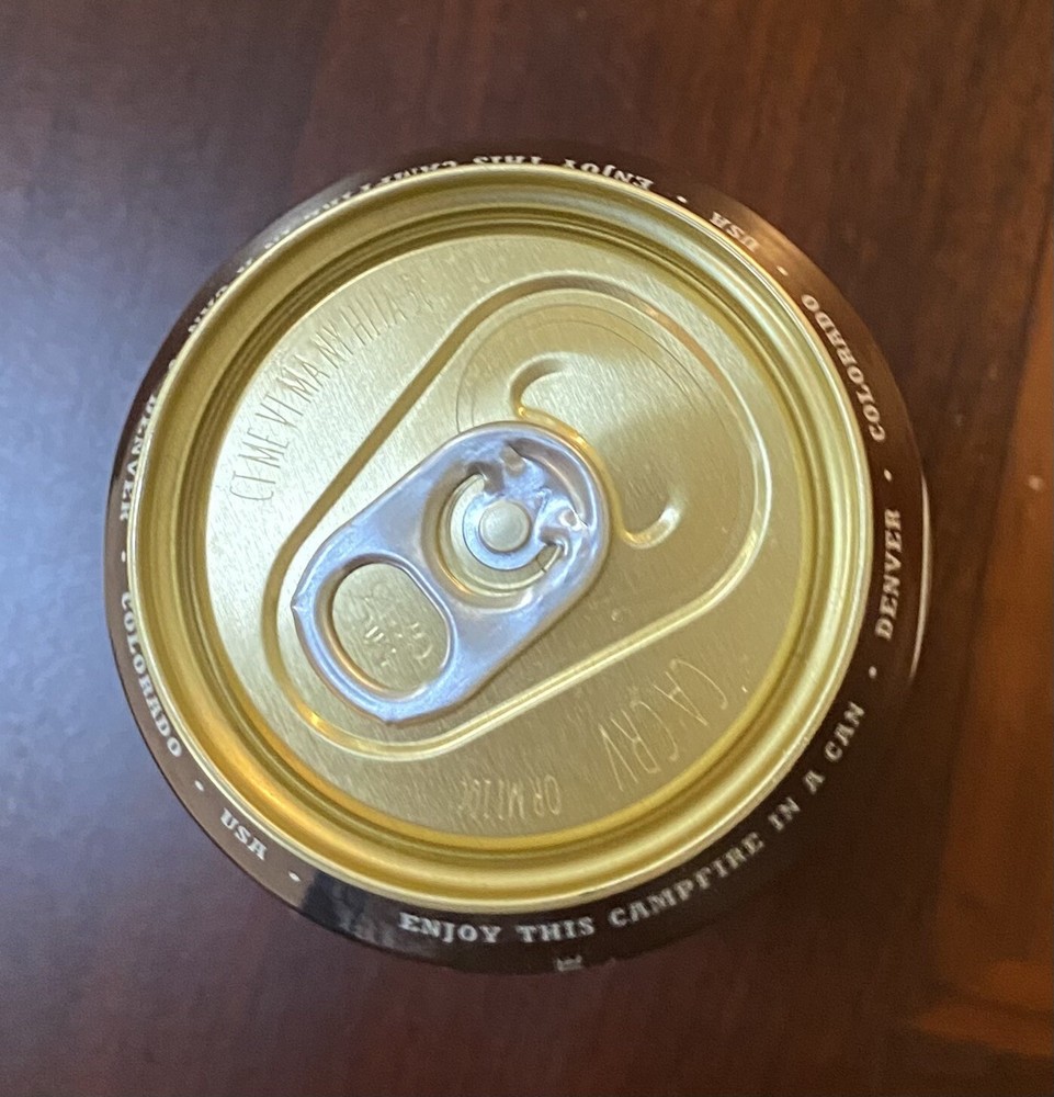 Denver Beer Co Graham Cracker Porter Empty Beer Can Bottom Opened