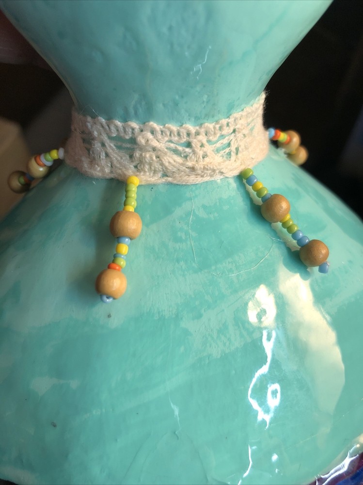 Gourd Hand Painted And Epoxy And Beaded