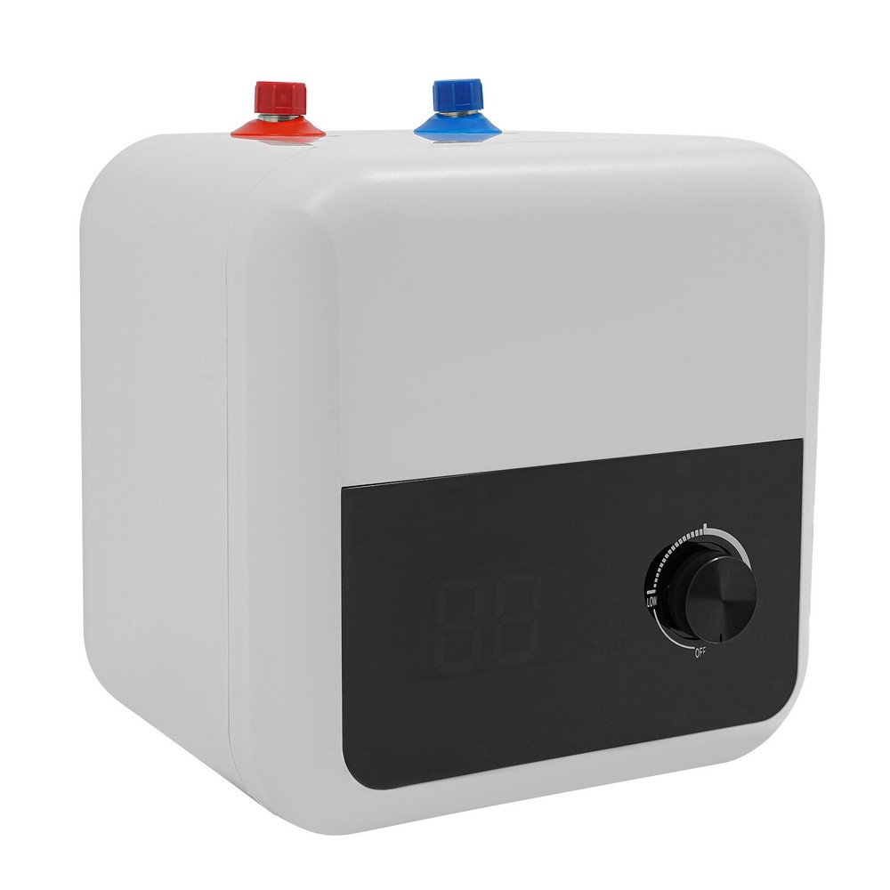 1500W White Tank Hot Water Heater Electric Hot Water Heater 8L Wall-Mounted