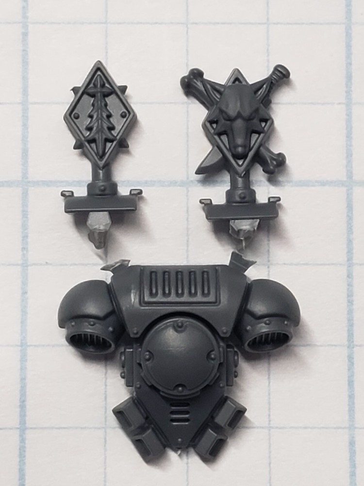 Warhammer 40k Space Wolves Bits Grey Hunters Pack Leader Backpack #72