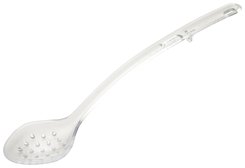 15"Perforated Serving Spoon, Clear, PC, Curve (12 Each)