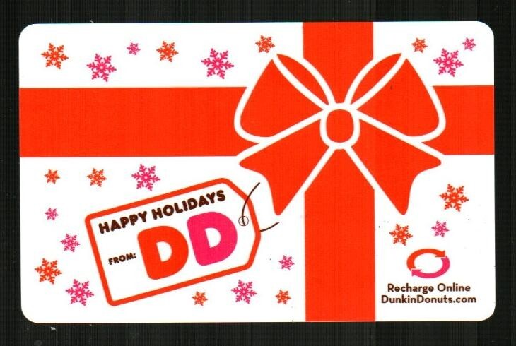 DUNKIN' DONUTS Happy Holidays 2011 Gift Card ( $0 )