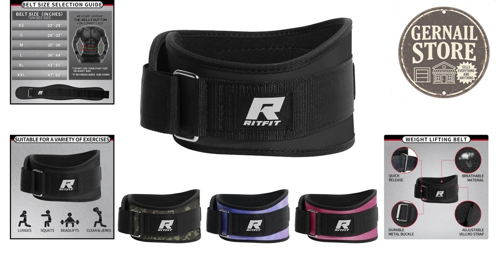 Effective Core Stabilizer: 6-Inch Lifting Belt for Serious Workouts - Black/Camo
