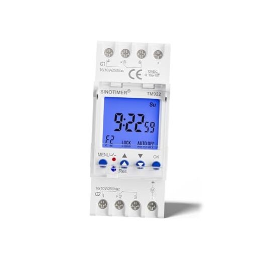 TM922-4 DC/AC 12V Power 2 Channels Big LCD Display Programmable Input 12VDC