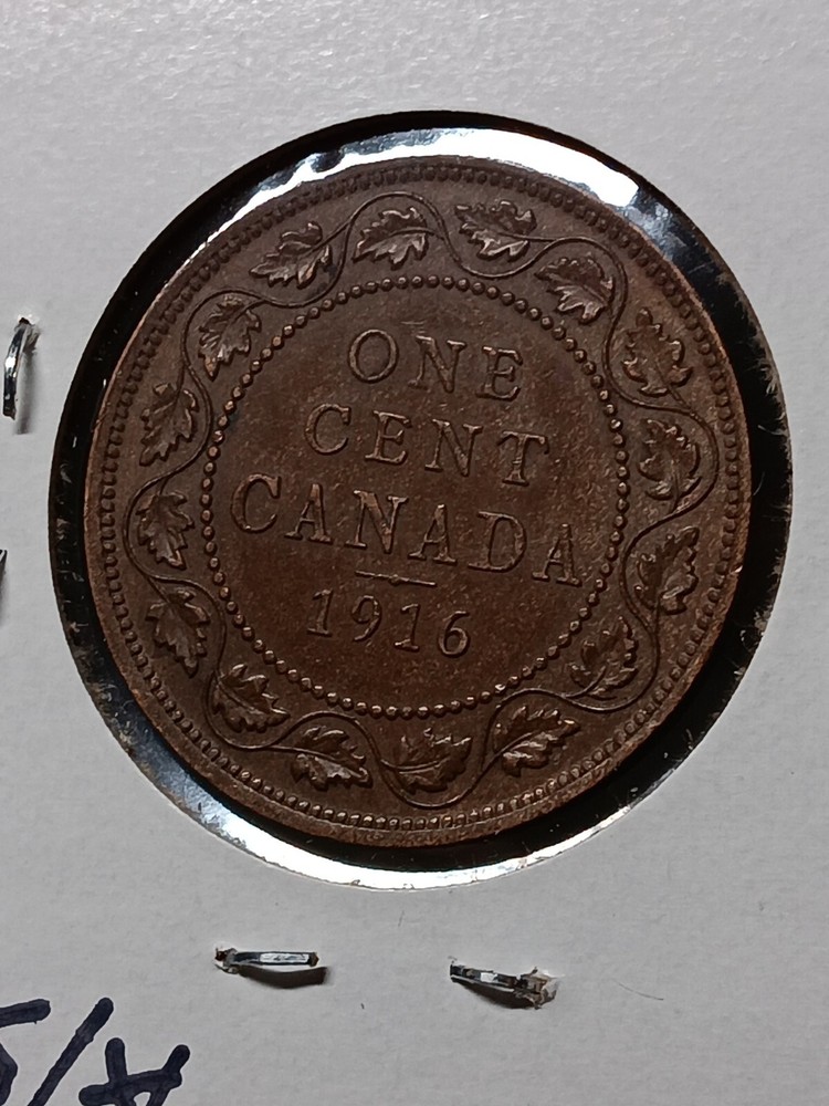 👉1916 1C Canada One Cent Red Brown MS CHOICE A/50