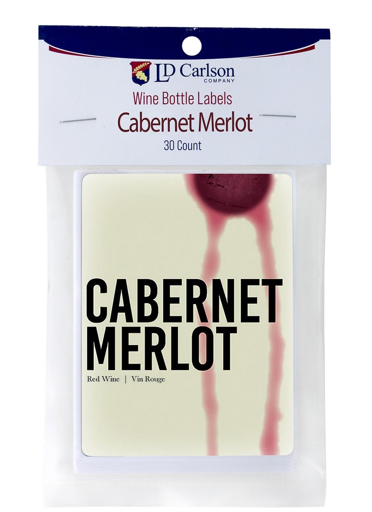 Cabernet Merlot Wine Labels 30/Pack Varietal Collection