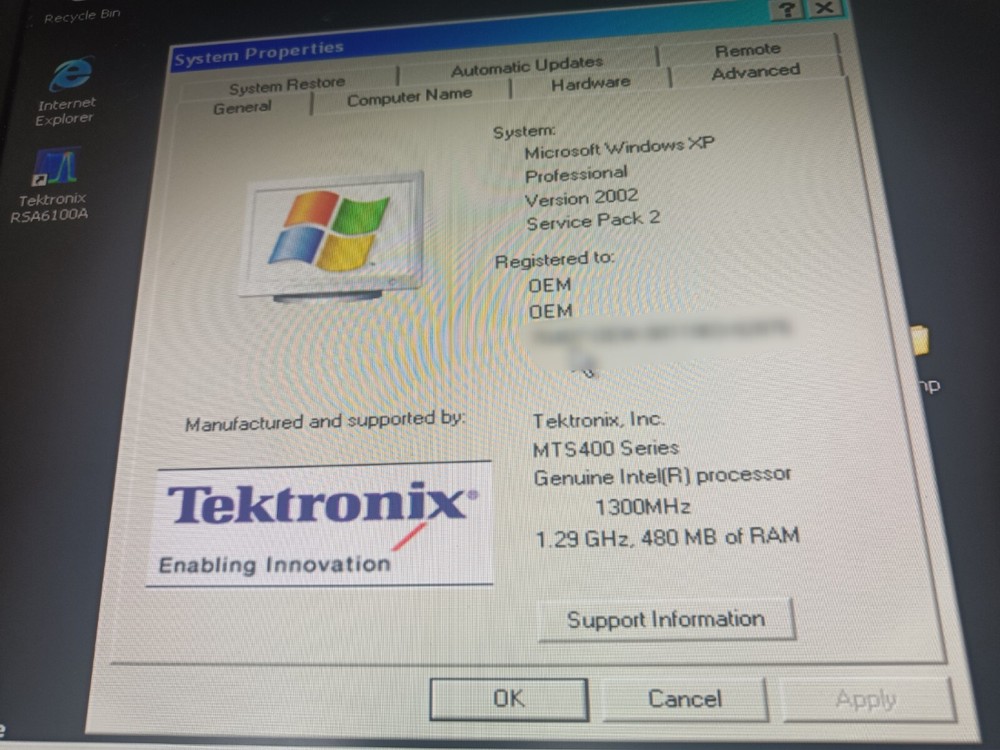 Tektronix RSA6100A Series PC Motherboard Tested Working.