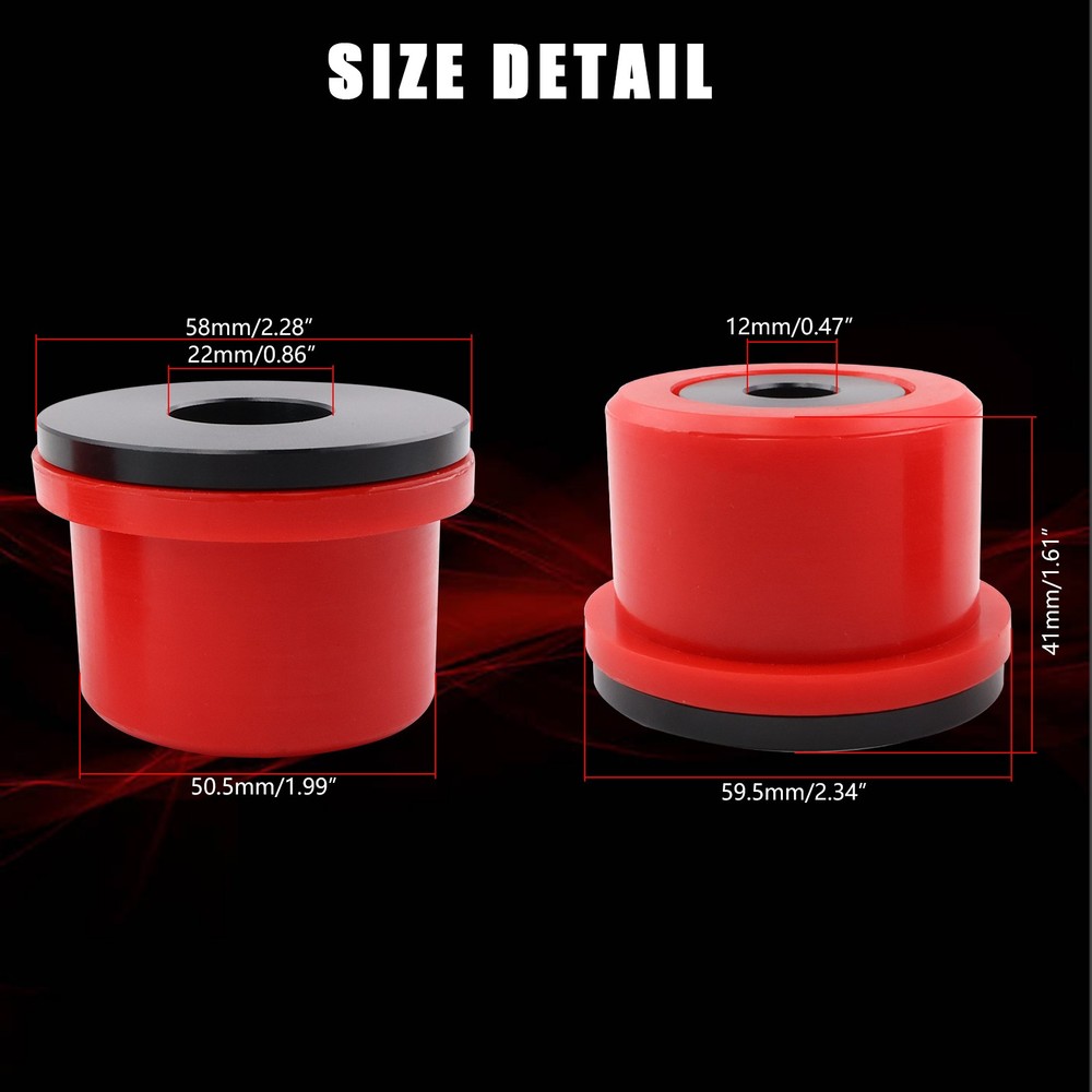 Pair Performance Polyurethane Rear Differential Mount Bushings for BMW E46 Z4 M3