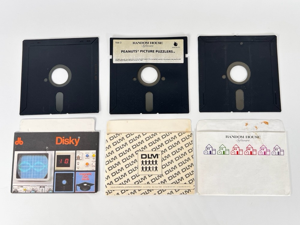 Vintage Lot 12 Floppy Disk Games & Programs Computer (Untested) Applesoft5.25