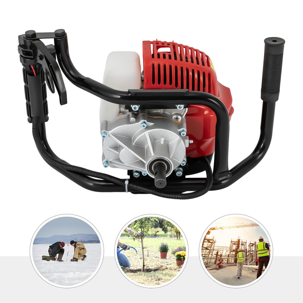 52CC Gas Powered Earth Auger Post Hole Digger Auger 2Stroke 2hp