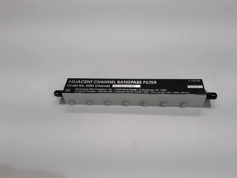 Microwave Filter MODEL NO.3303 Adjacent Channel Bandpass Filter