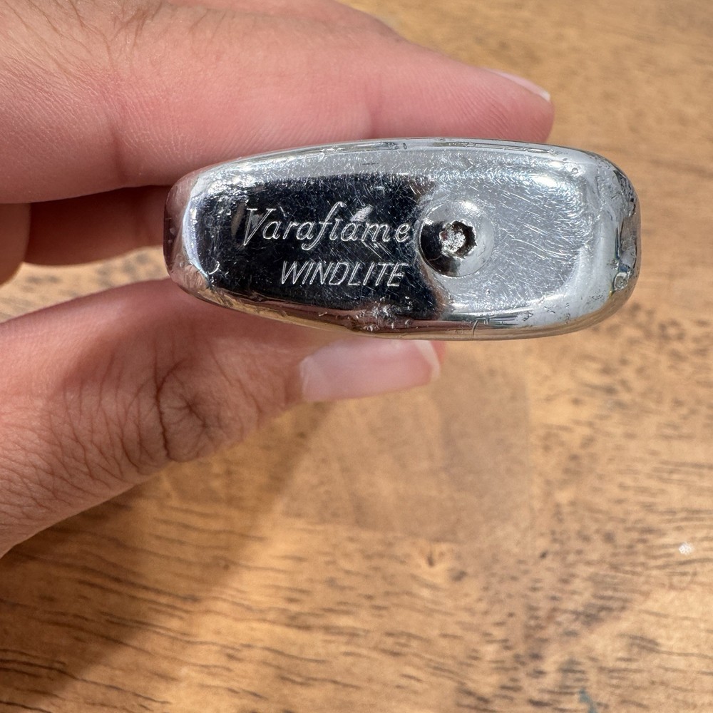 Vintage Ronson Cigarette Lighter Silver Atomic Midcentury Modern