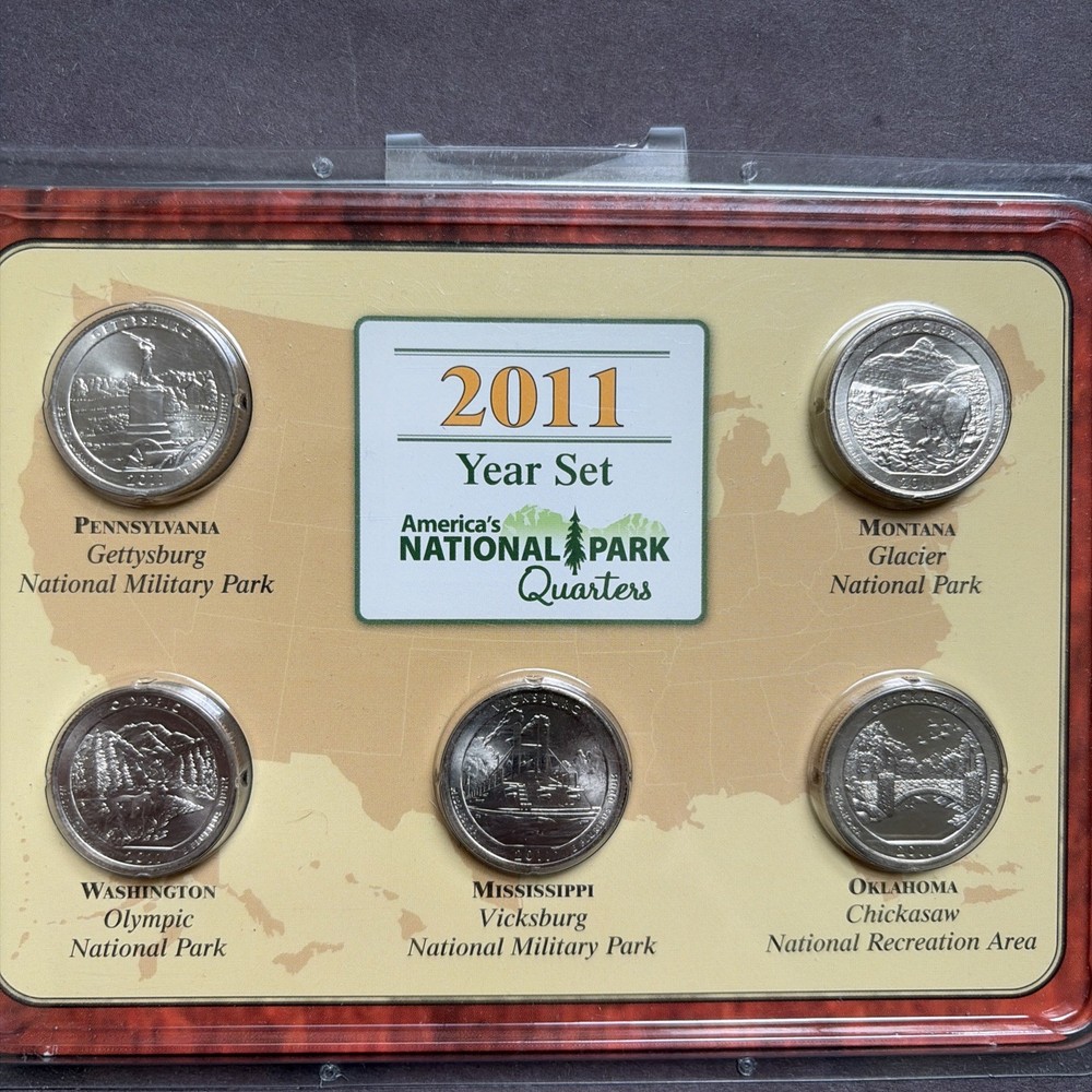2011 5pc America’s  National Parks Quarters Set