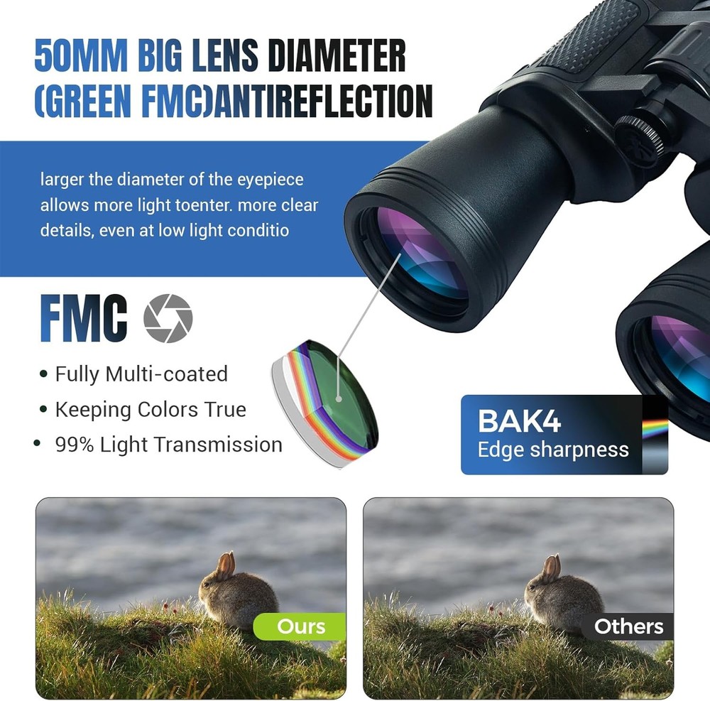 30x50 High Powered Binoculars for Adults, Waterproof Compact with...