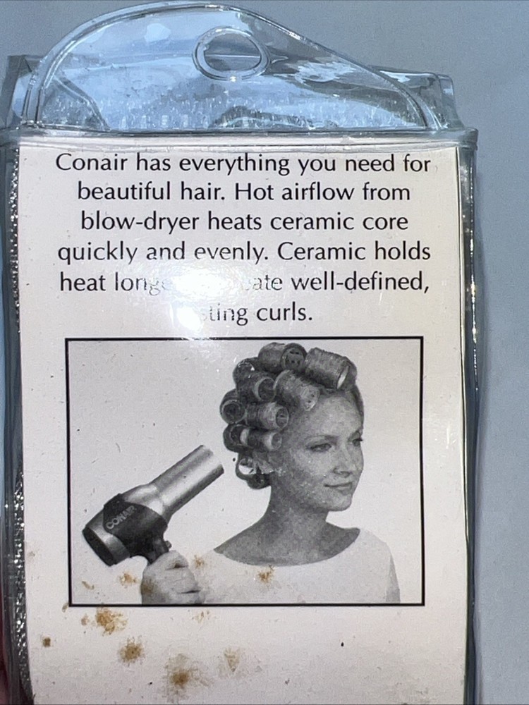 Vintage Conair Thermal Ceramic Rollers Extra Large 4-Pack No Clips Needed New