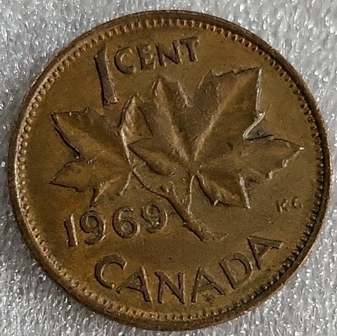 1969 PENNY 1 CENT CANADA *B748