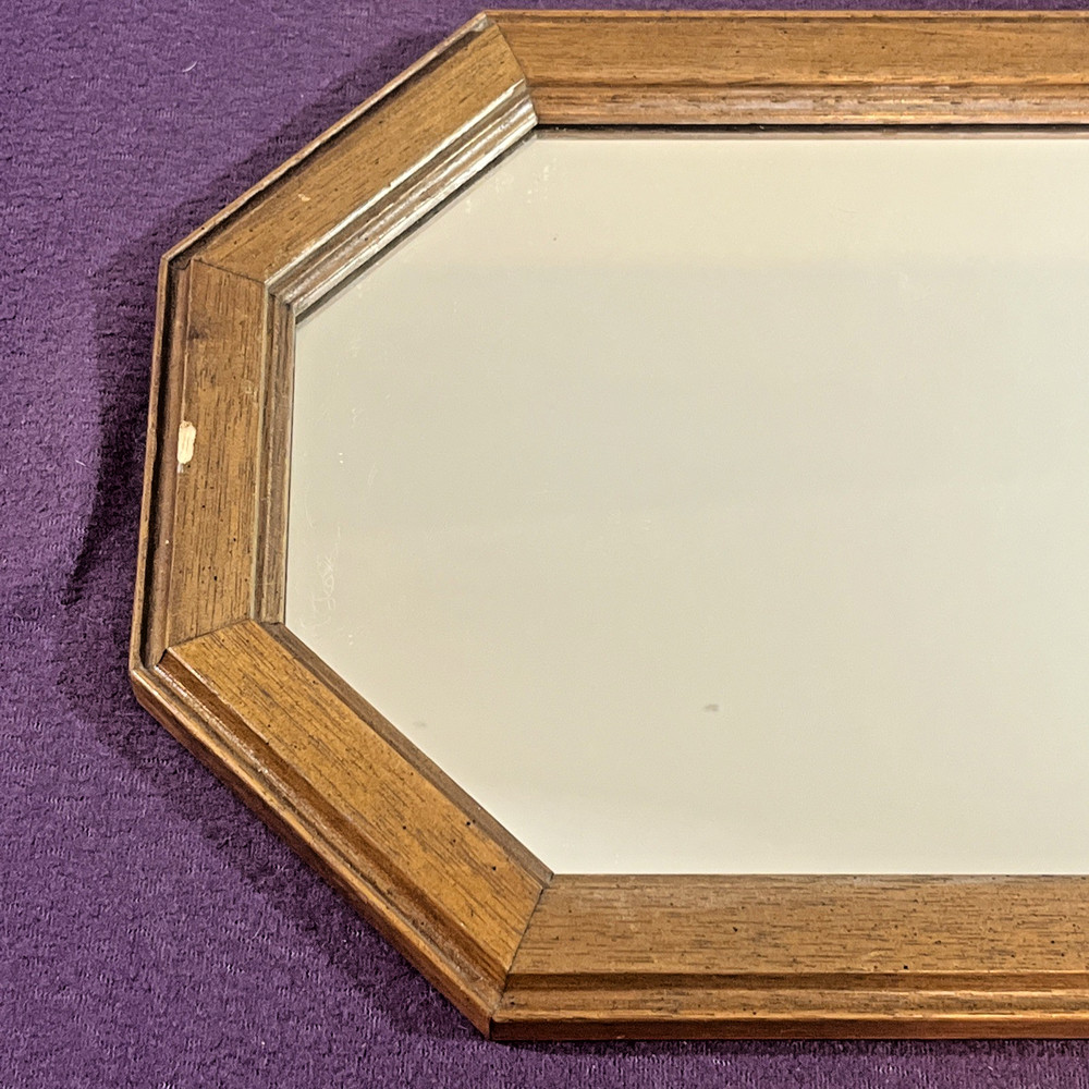Small Antique Wooden Framed Wall Mirror