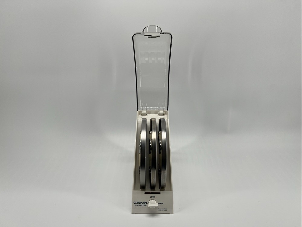 Cuisinart Food Processor Disc Holder Storage Case with 3 Discs