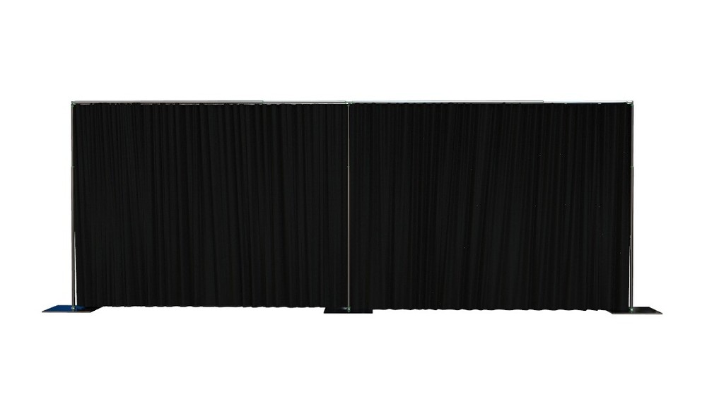 QUICK BACKDROP KIT 10 FT TALL x 20 FT WIDE PIPE WITH DRAPE(BLACK DRAPE)