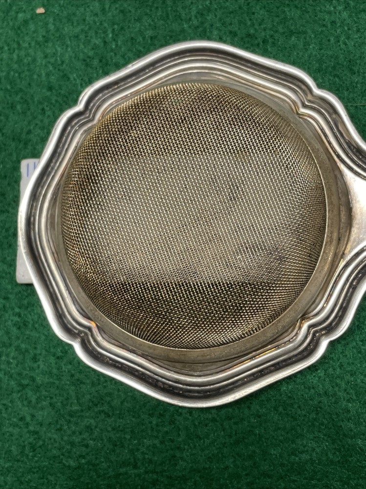 Unusual Vintage Silver Plate Strainer and Base