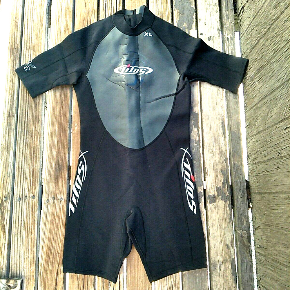 Tilos Shorty Wetsuit Men’s XL Black Hydrogear 2mm X-Large