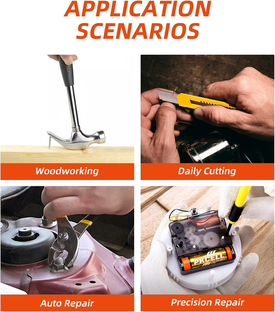 40-Piece Tool Set - General Household Hand Tool Kit with Plastic Toolbox Stor...