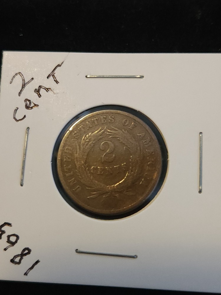 1865 Civil War 2c Piece. READABLE DATE!