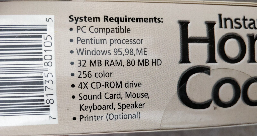 Instant Home Cooking Deluxe Edition Software