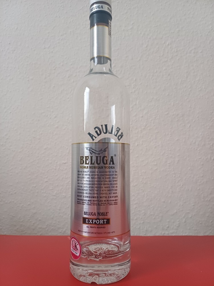 Beluga Noble Russian Vodka Empty Bottle, 700ml