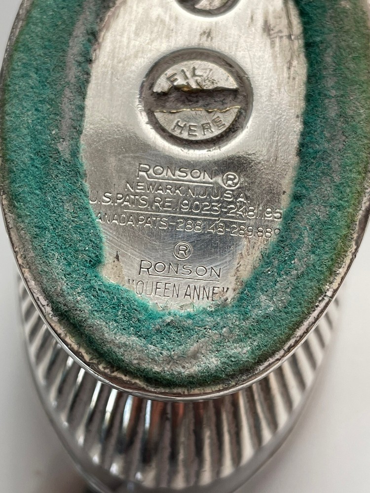 Antique Table Lighter Ronson Silver Queen Anne 1936