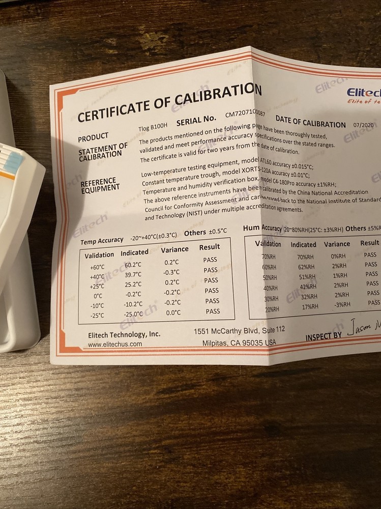 Elitech Tlog B100H Temperature & Humidity Data Logger Wireless Reusable PDF