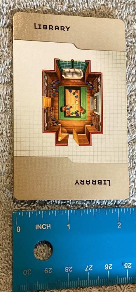 Clue 2005 Room Card Library Replacement Piece