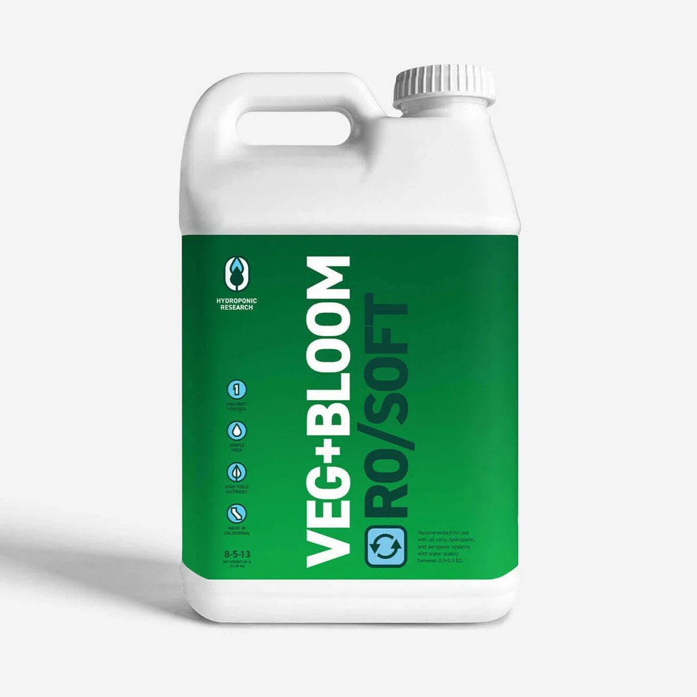 VEG+BLOOM One-Part Powder Nutrient - RO/SOFT - 1 lb Hydroponic Plant Nutrient