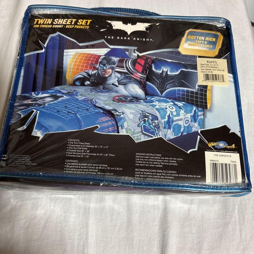 Batman twin sheet set 200 thread count