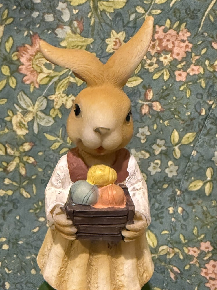 Pair Of 2 Spring Easter Animal Bunny Hare Rabbit Figurines Figures Decor Easter