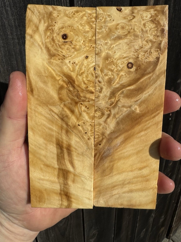 Stabilized Box Elder Burl - Knife Scales
