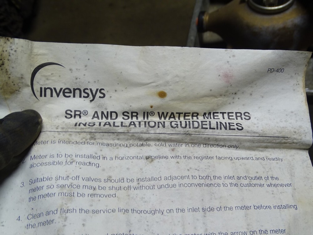Invensys SR Water Meter 1" ,