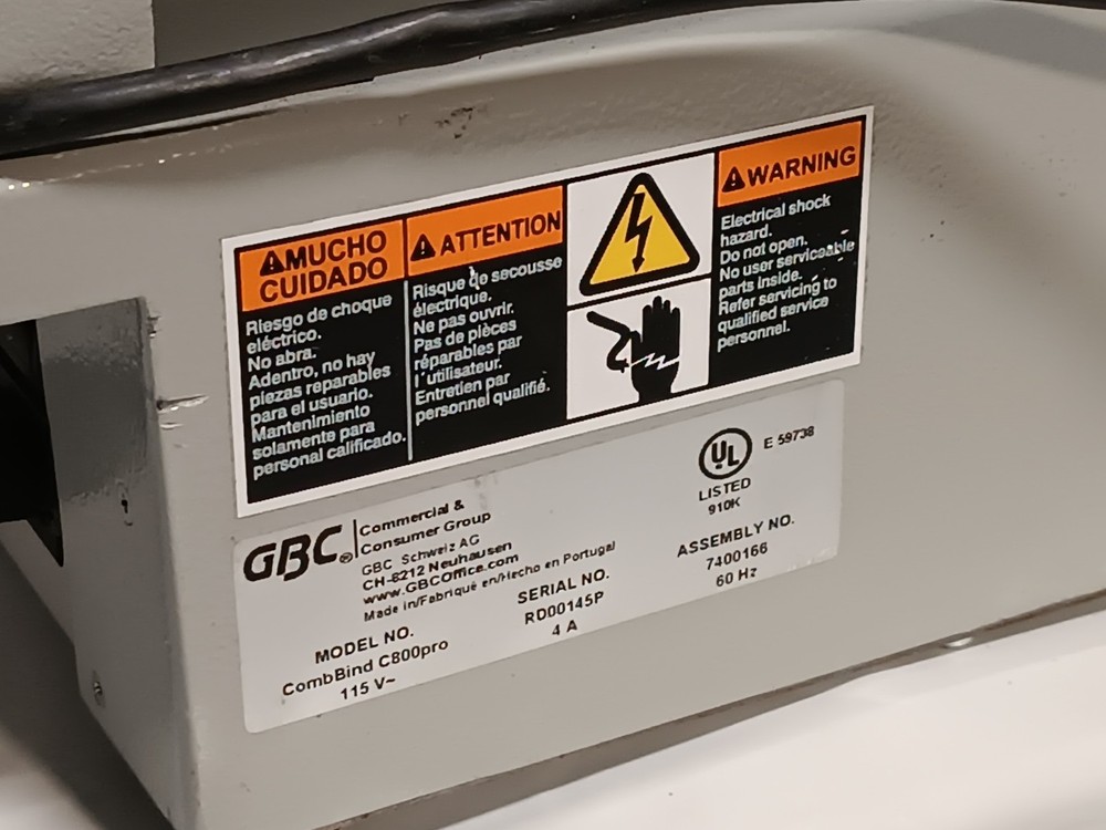 GBC CombBind C800PRO Electric Binding Machine, Binds 500 Sheets, Punches 25