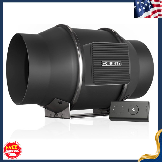 New CLOUDLINE PRO S6 Quiet 6" Inline Duct Fan with Controller