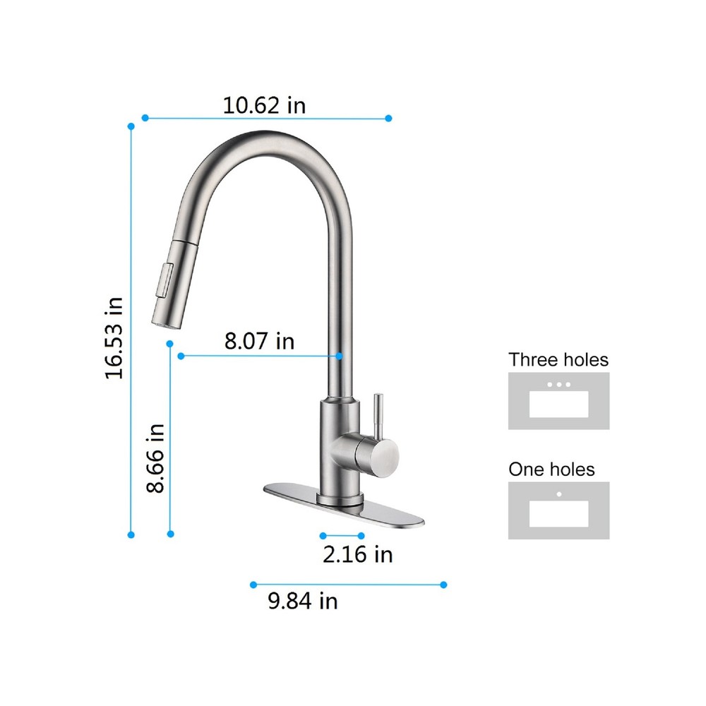 Touch Kitchen Faucet with Pull Down Sprayer Brushed Nickel
