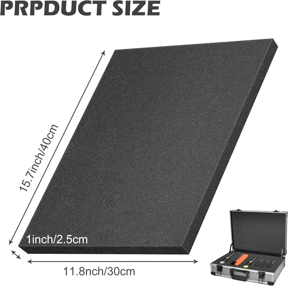 4 Pack 16x12x1 inch Polyethylene Foam Sheets GRAY Customizable Tool Padding