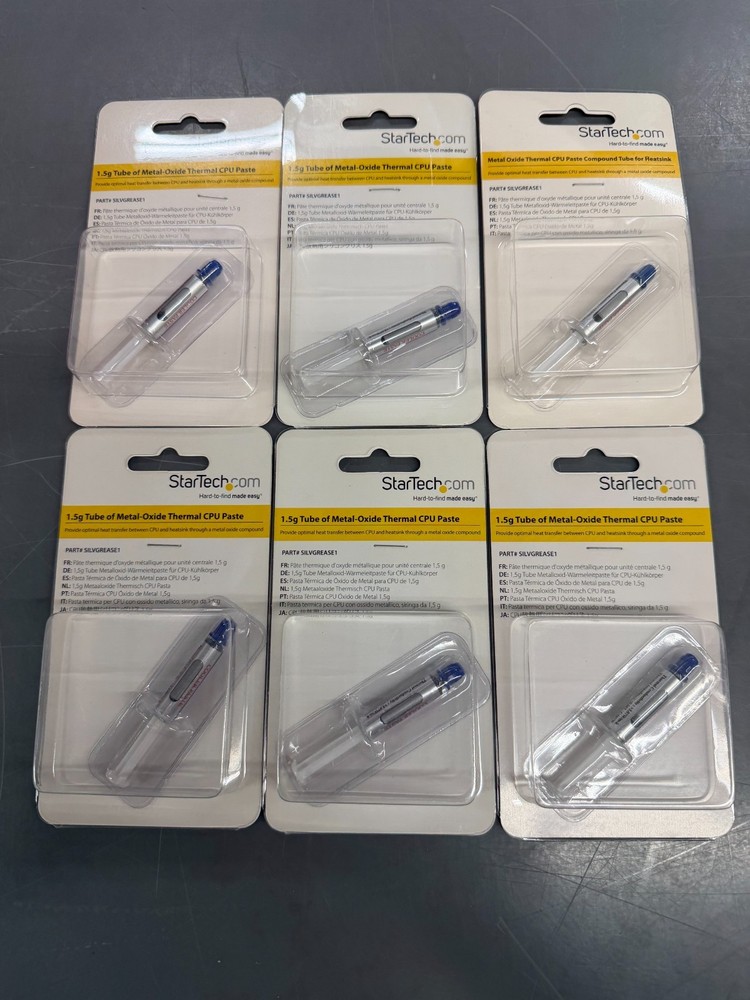 6 Pack StarTech.com - Metal Oxide Thermal CPU Paste - SILVGREASE1