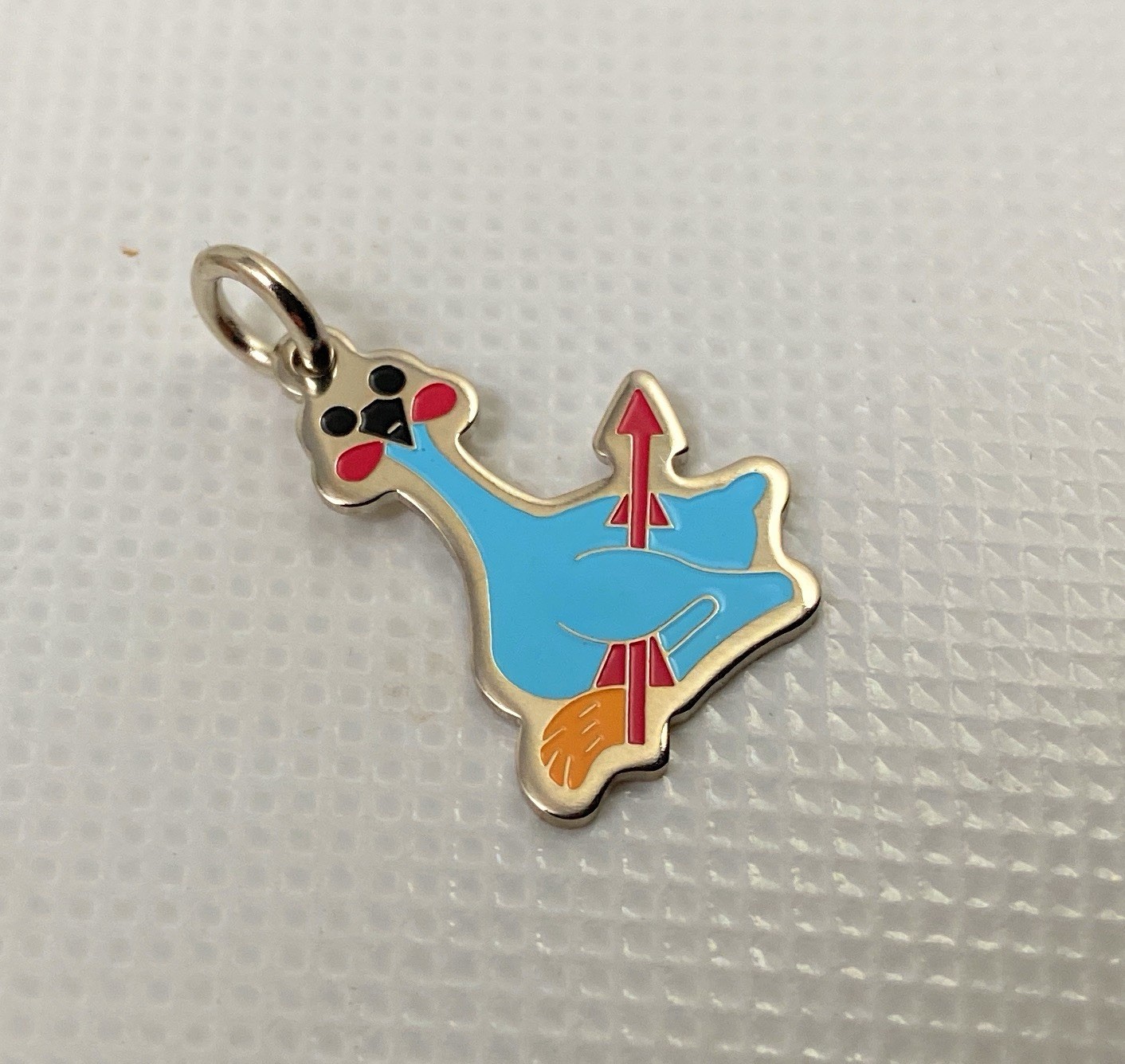 US Military Army Air Defense Artillery ADA Oozlefinch Mascot 7/8" Charm Pendant