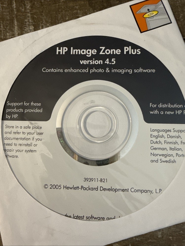 HP Image Zone Plus 4.5 Software PC Cd Rom