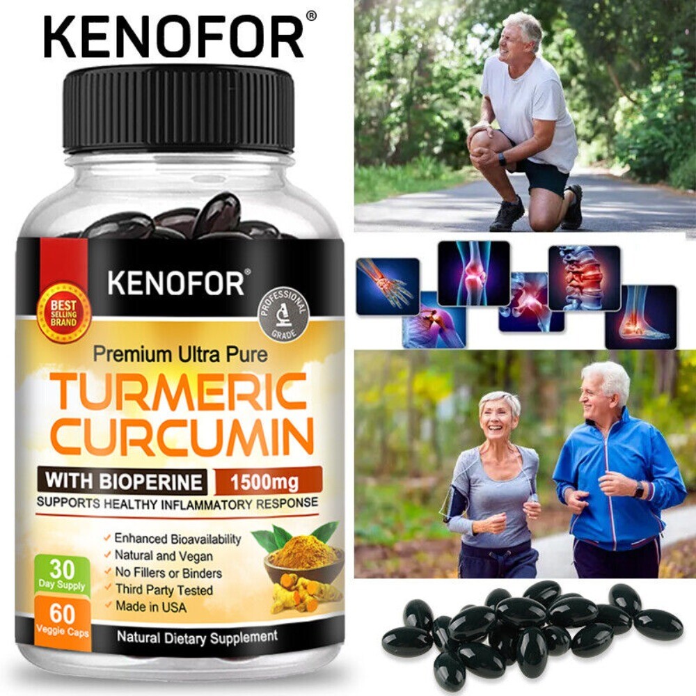Turmeric Curcumin 1500mg Joint Support 60 Capsules New