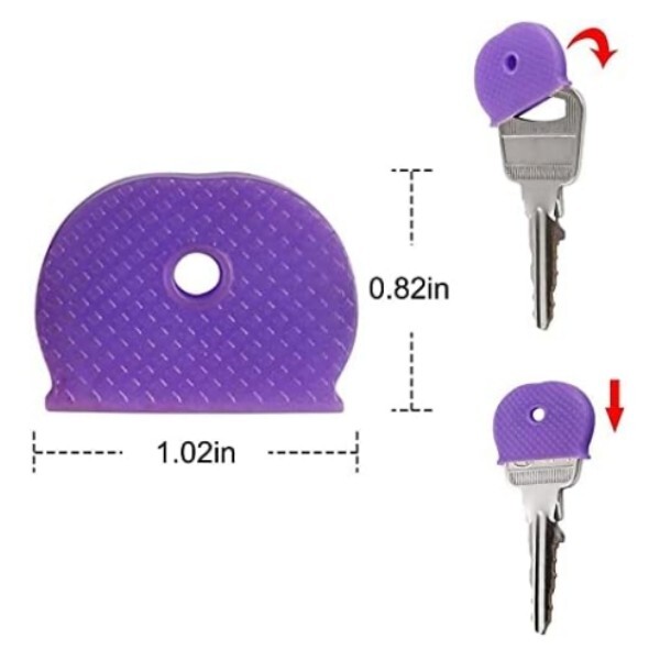 16 pcs Key Cap Covers Color Identifiers Standard Flat House Keys Coding System