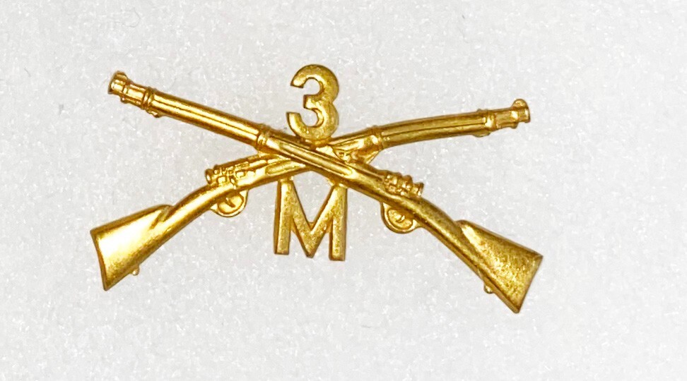 Pre-WWI M Company 3rd Infantry Collar Device