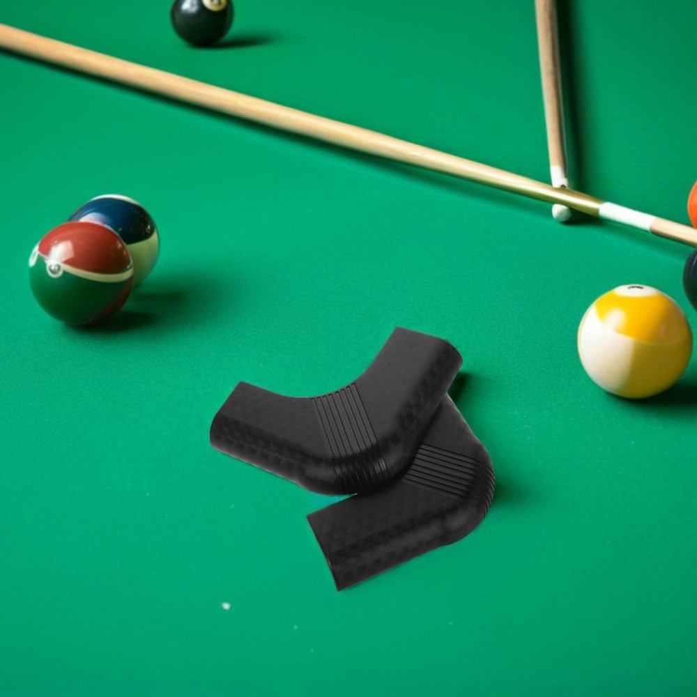 6pcs Pool Table Corner Guards Edge Bumper Covers Nylon (Black) - For Billiard