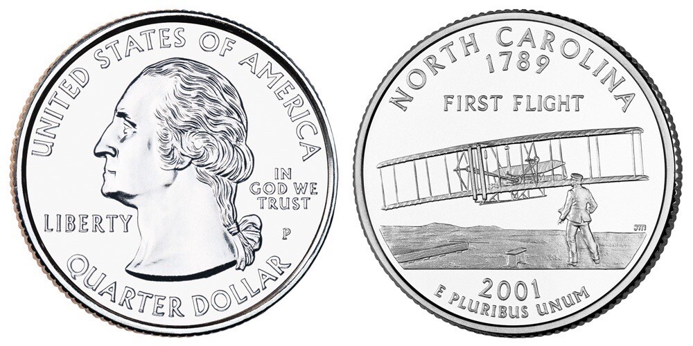 2001 P North Carolina State Quarter Uncirculated